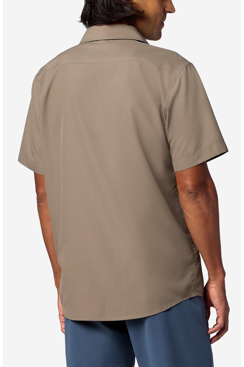 AirExchange UPF Short Sleeve Button-Up Shirt, Alternate, color, CLAYSTONE