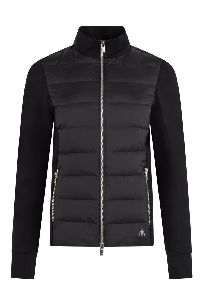 Naomi 800 Fill Power Down Hybrid Jacket, Alternate, color, BLACK