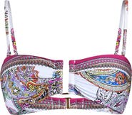 L'AGENCE Krysta Bright Paisley Bikini Top