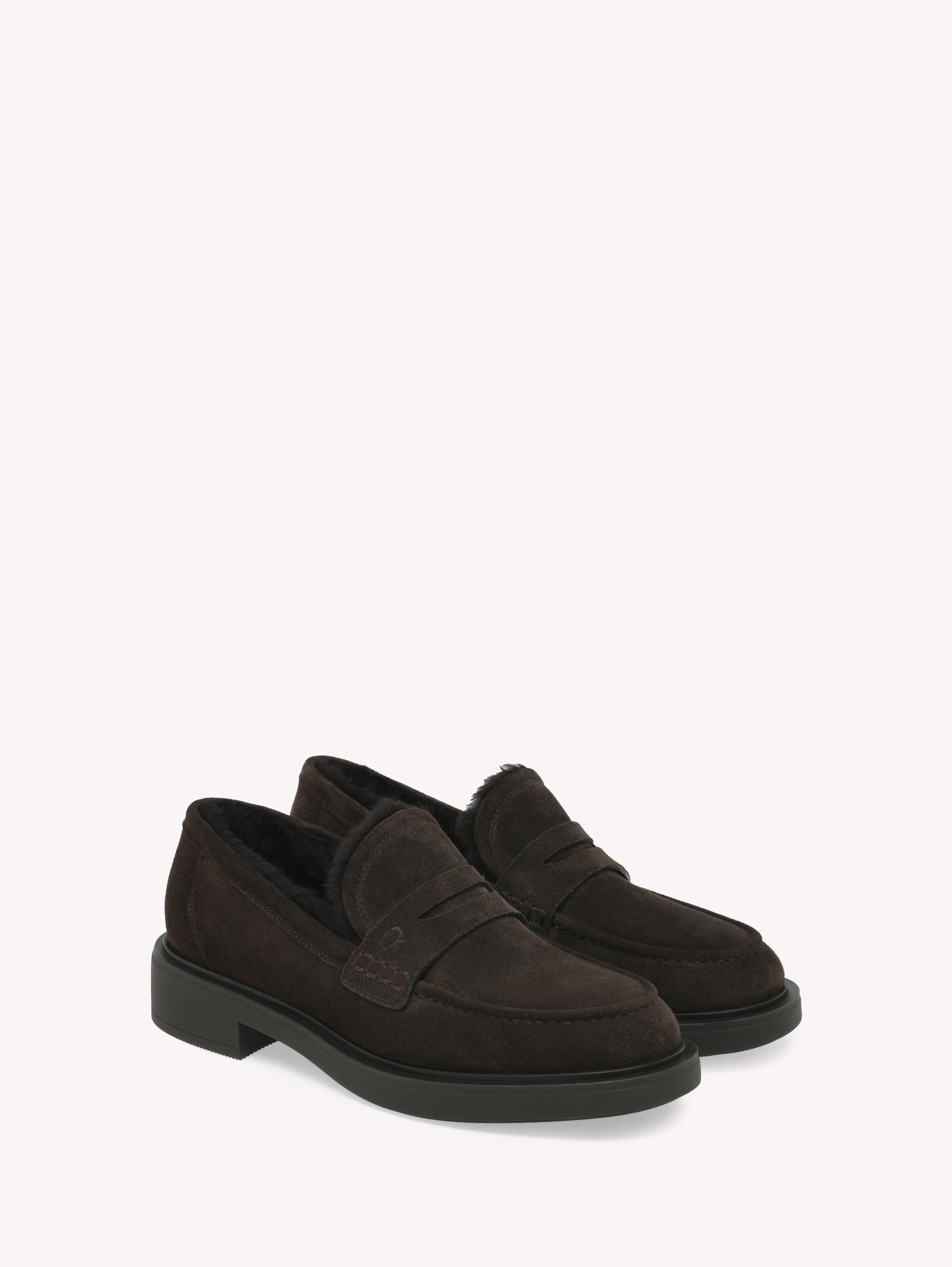 Gianvito Rossi Harris Mocassin, Alternate, color, Brown Suede