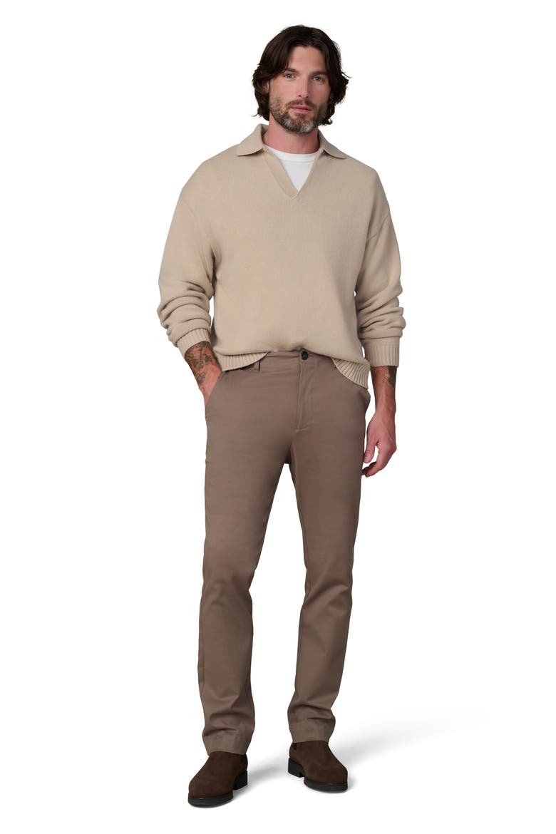 Skinny Fit Flat Front Cotton Twill Chinos, Alternate, color, FALCON
