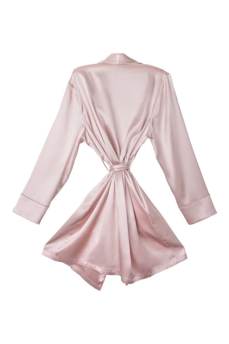 Mulberry Silk Robe, Alternate, color, PINK