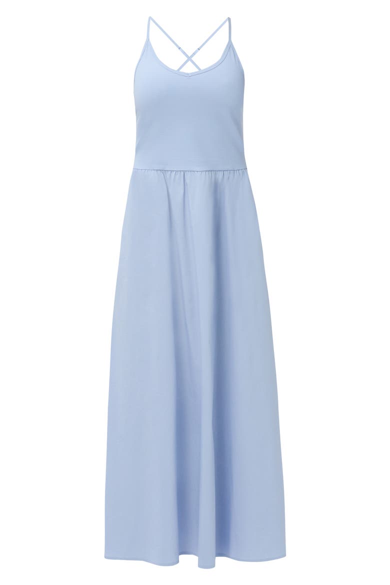 Explorer Ribbed Halter Neck Midi Dress, Alternate, color, LAGUNA BLUE