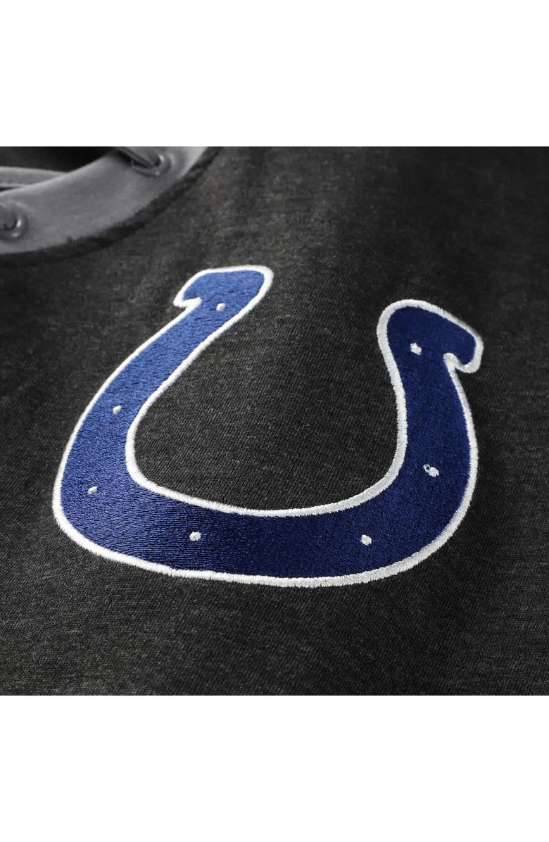 New Era Women's New Era Black Indianapolis Colts Plus Size Throwback Lace-Up Long Sleeve T-Shirt, Alternate, color, Black