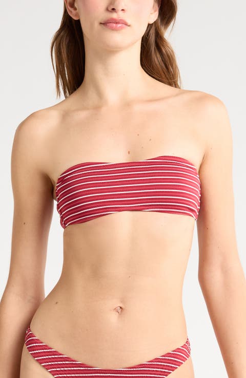 Emily Stripe Bandeau Bikini Top
