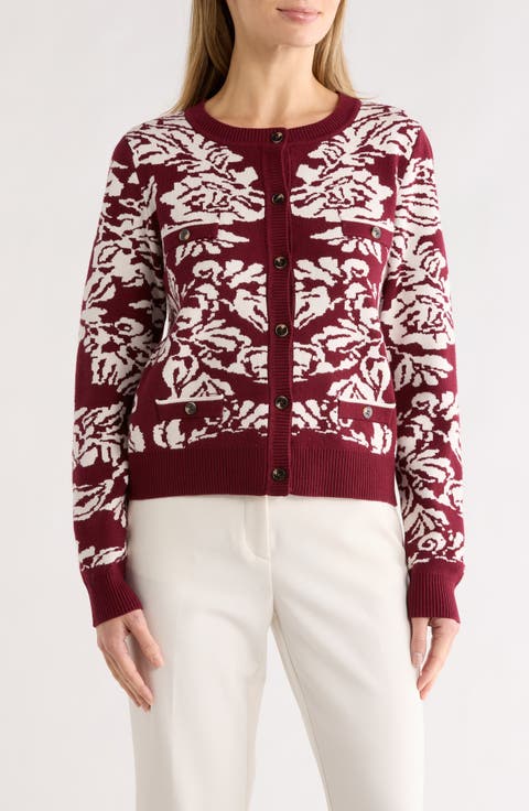 Boyfriend Jacquard Cardigan