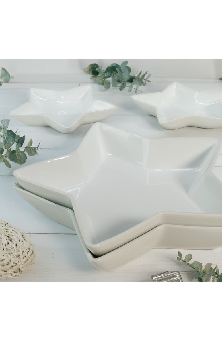 BIA Cordon Bleu Assorted 4-Piece Star Bowls, Alternate, color, White