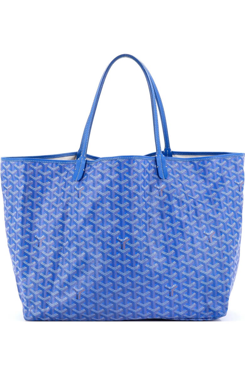 Pre-Owned Goyard Saint Louis Tote Coated Canvas GM, Main, color, Blue