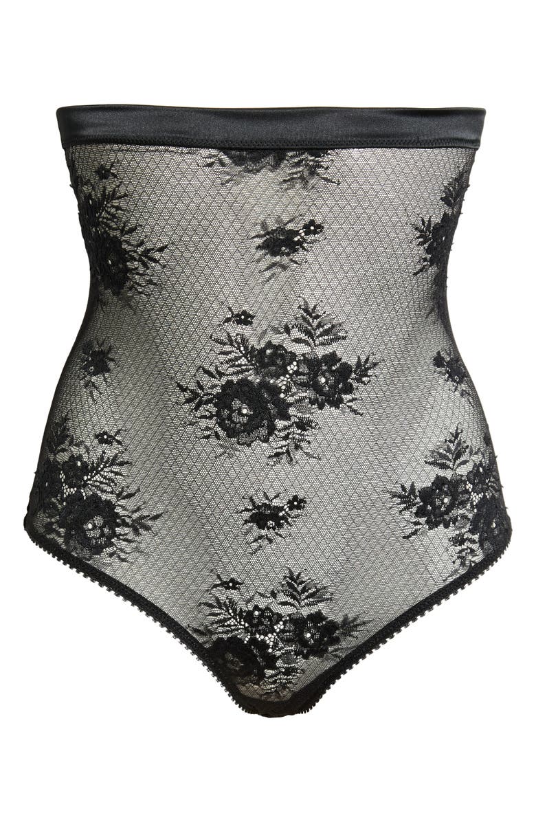 Simone Perele Louise High Waist Briefs, Alternate, color, Black