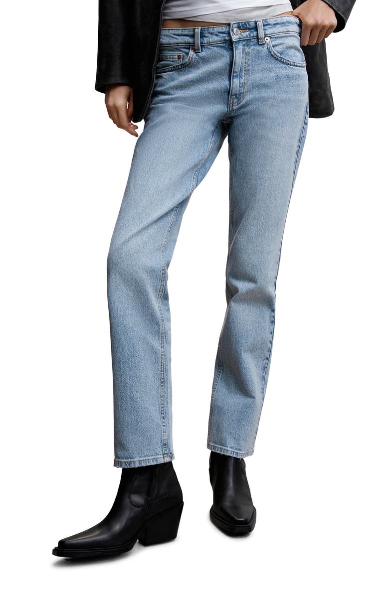 MANGO Straight Leg Jeans, Main, color, 