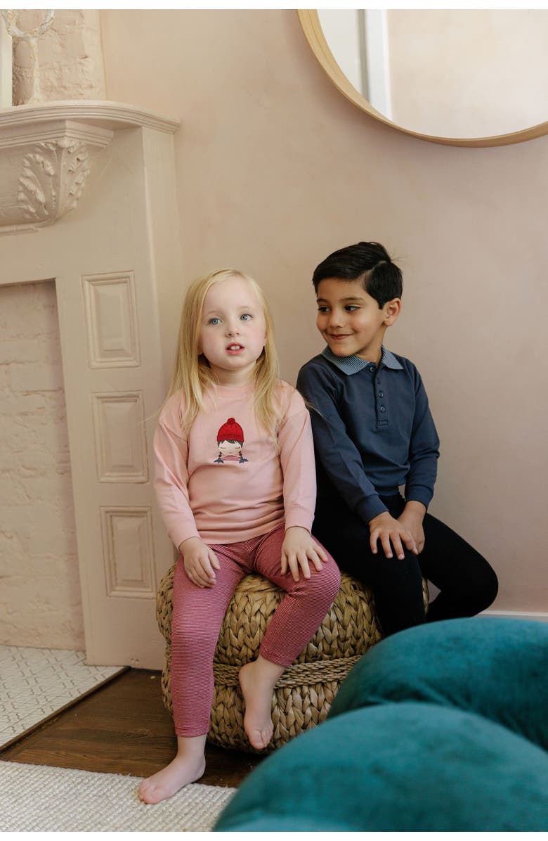 Ely's & Co. French Terry Autumn Kids Collection - Sweatshirt and Leggings, Alternate, color, Pink