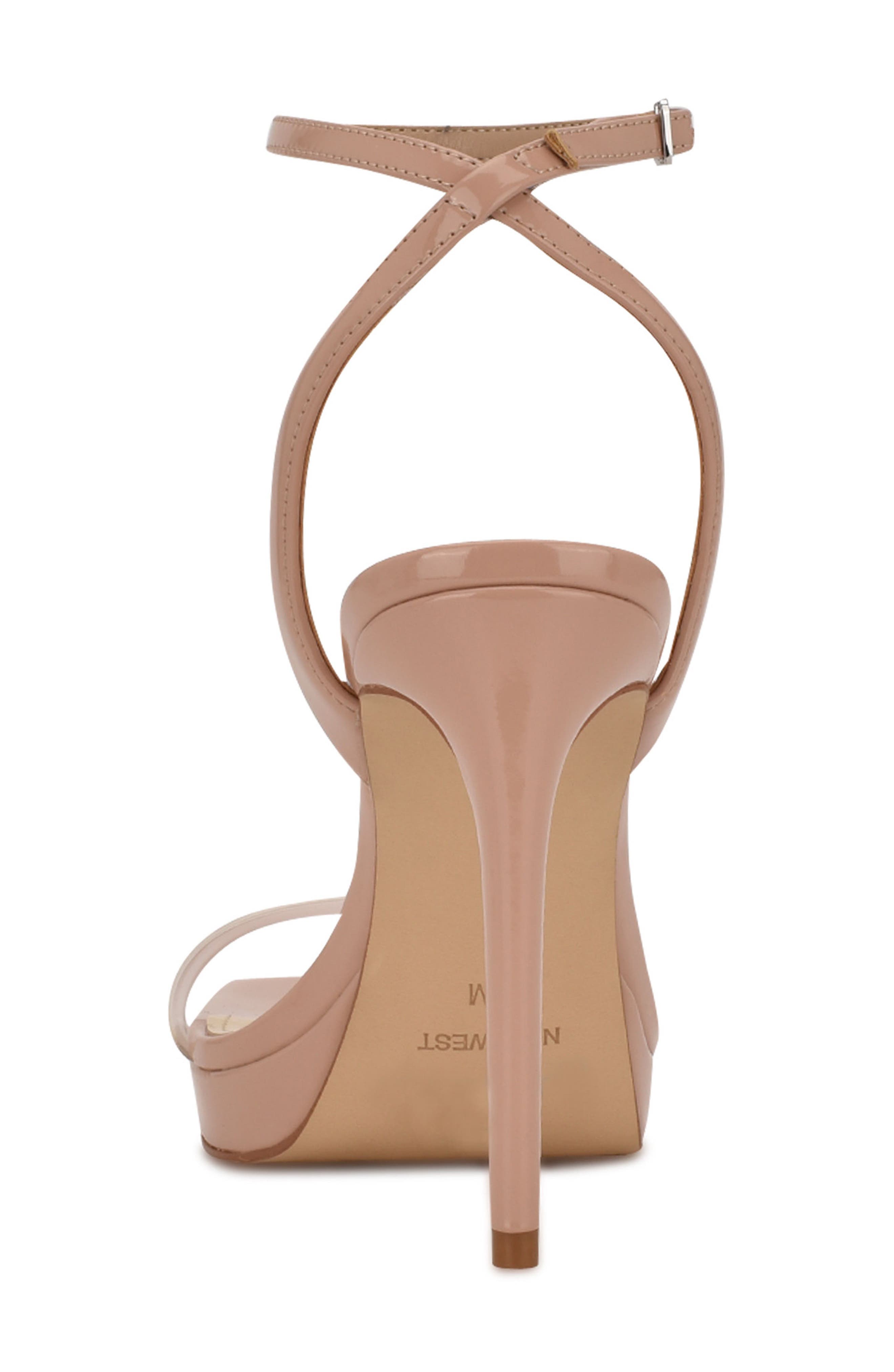 Zadie Square Toe Sandal, Alternate, color, NUDE PATENT/ CLEAR