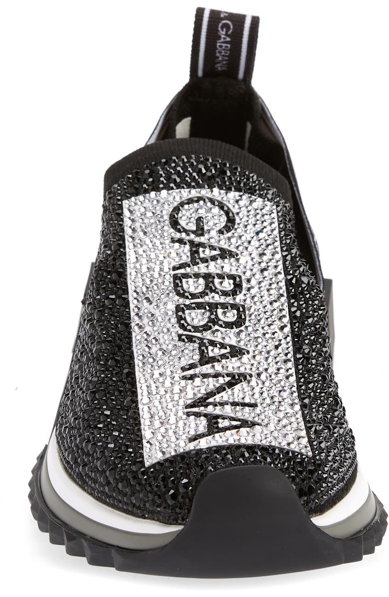 Dolce&Gabbana Sorrento Jeweled Logo Sneaker, Alternate, color,