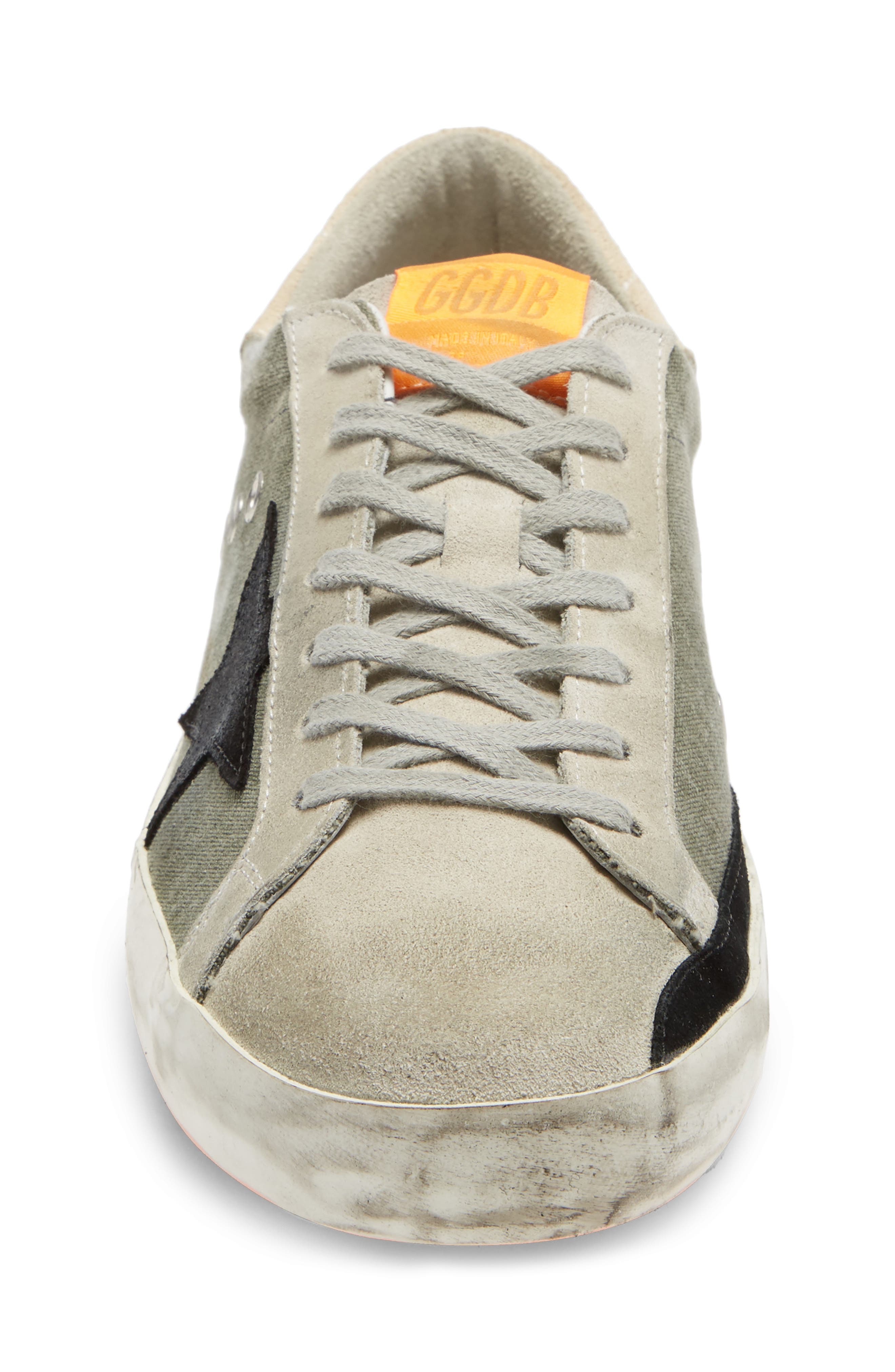 Super Star Sneaker (Nordstrom Exclusive), Alternate, color, GREEN CANVAS/ BLACK SUEDE STAR