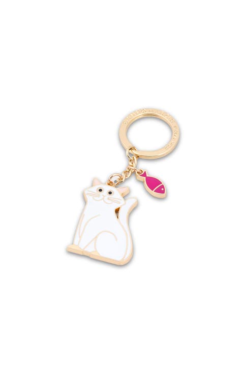 Cat-Shaped Decorative Keyring Accessory Key Chain Charm Accent