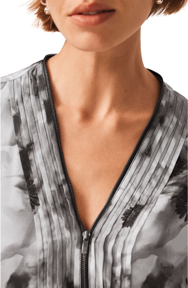 MINT VELVET Floral Print Sleeveless Top, Alternate, color, Grey