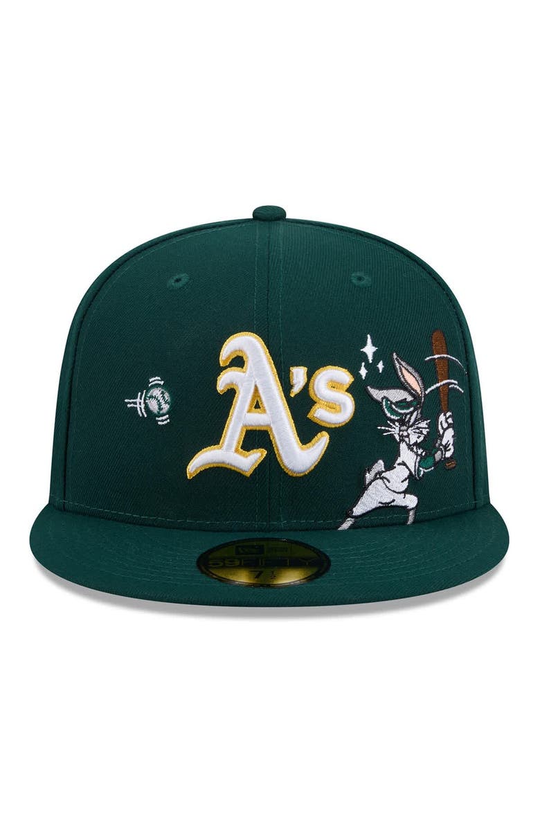 New Era Men's New Era Green Athletics Looney Tunes Bugs Bunny 59FIFTY Fitted Hat, Alternate, color, Green