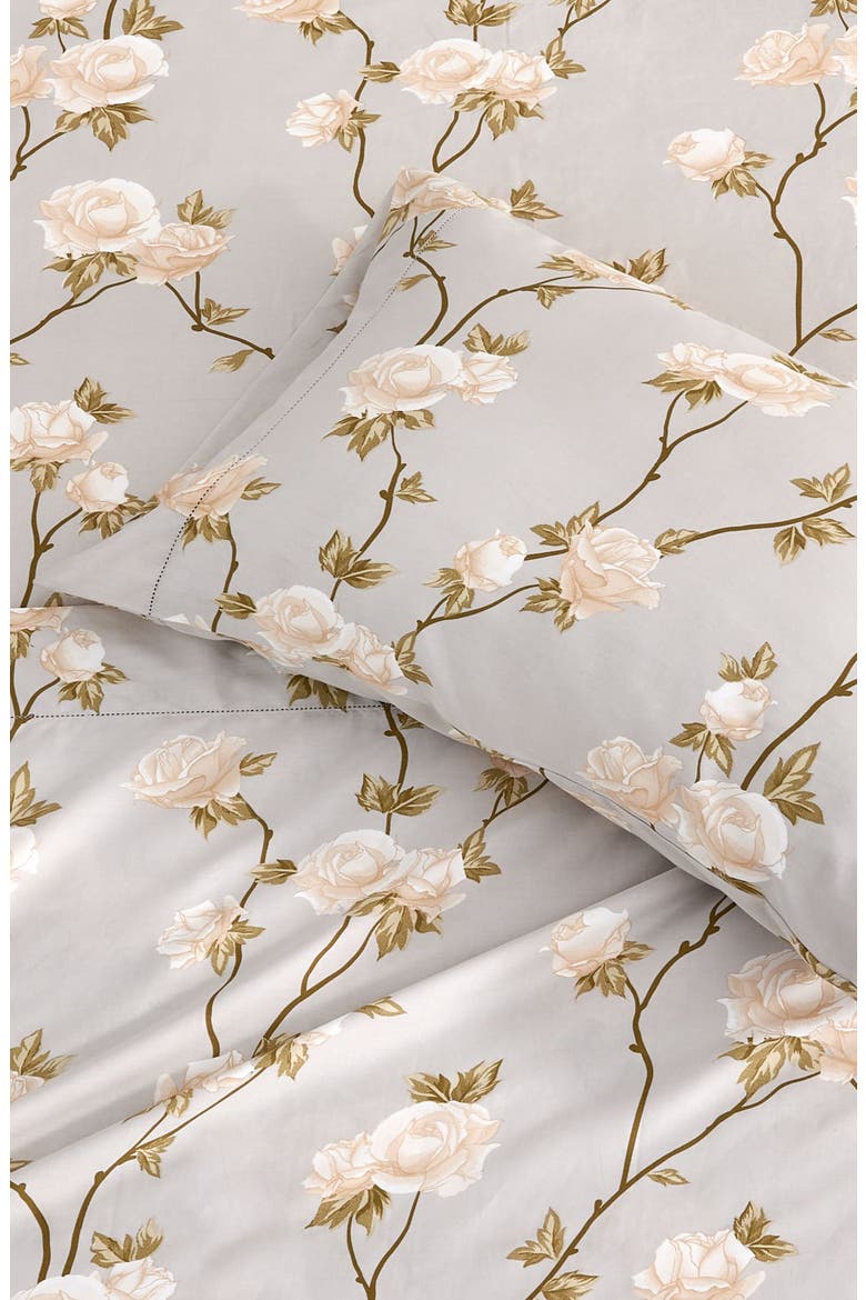 Rose 400 Thread Count Cotton Sheet Set, Alternate, color, IVORY