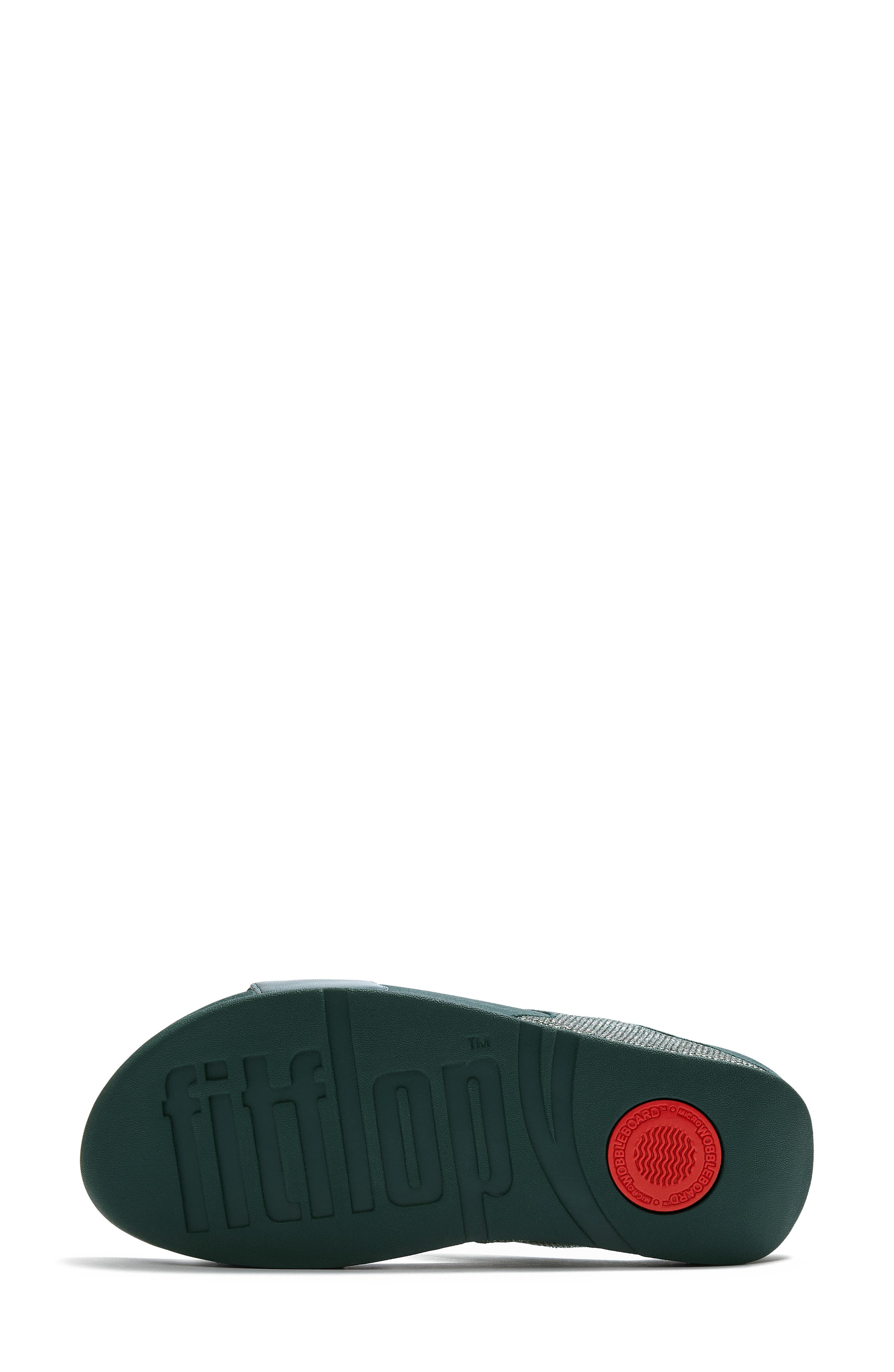 FitFlop Lulu ShimmerGlitz Slide Sandal, Alternate, color, Deep Ocean