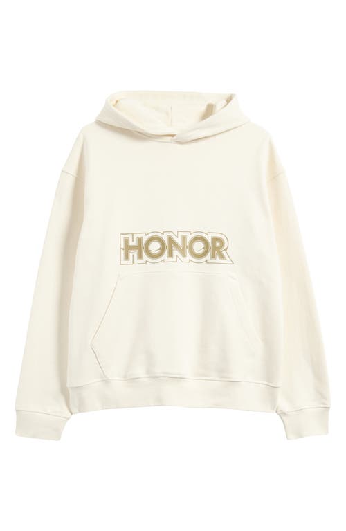 Honor The Gift Crop Logo Graphic Hoodie In Bone