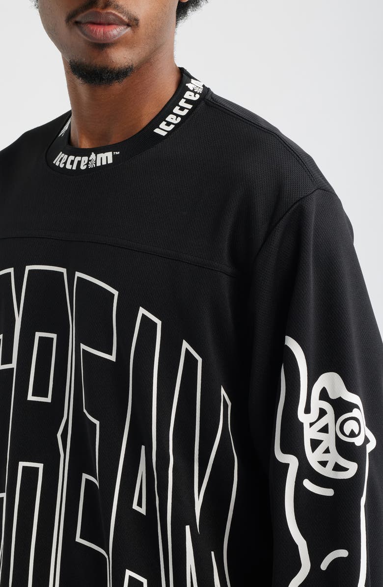 ICECREAM Hyperdrive Oversize Long Sleeve Graphic T-Shirt, Alternate, color, Black