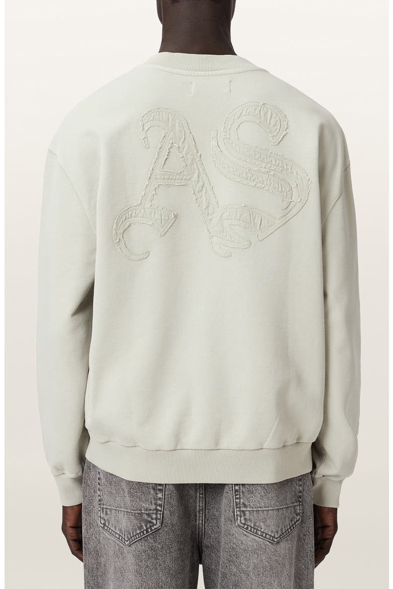 Insignia Graphic Appliqué Cotton Sweatshirt, Alternate, color, SEA GREEN