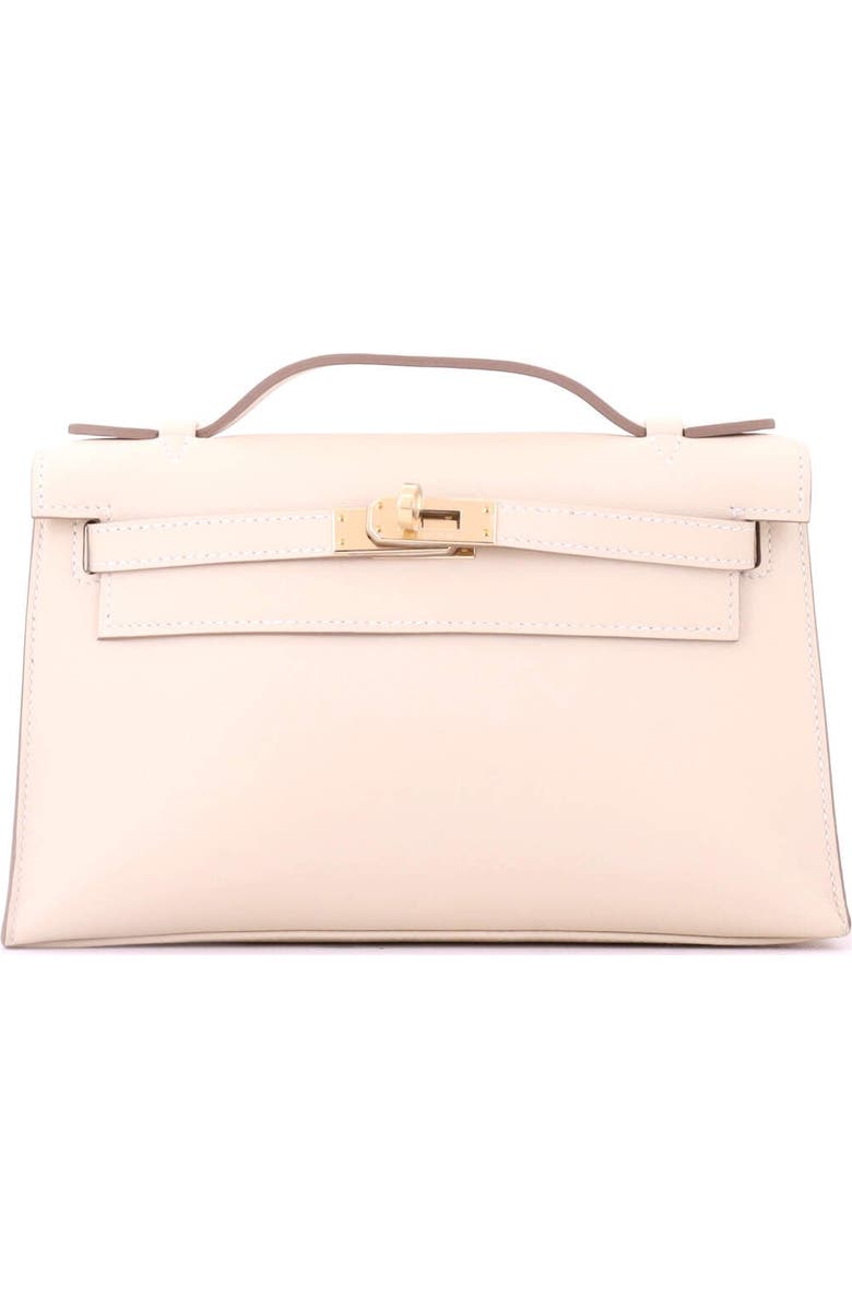 Pre-Owned Hermes Kelly Pochette Swift, Main, color, Craie