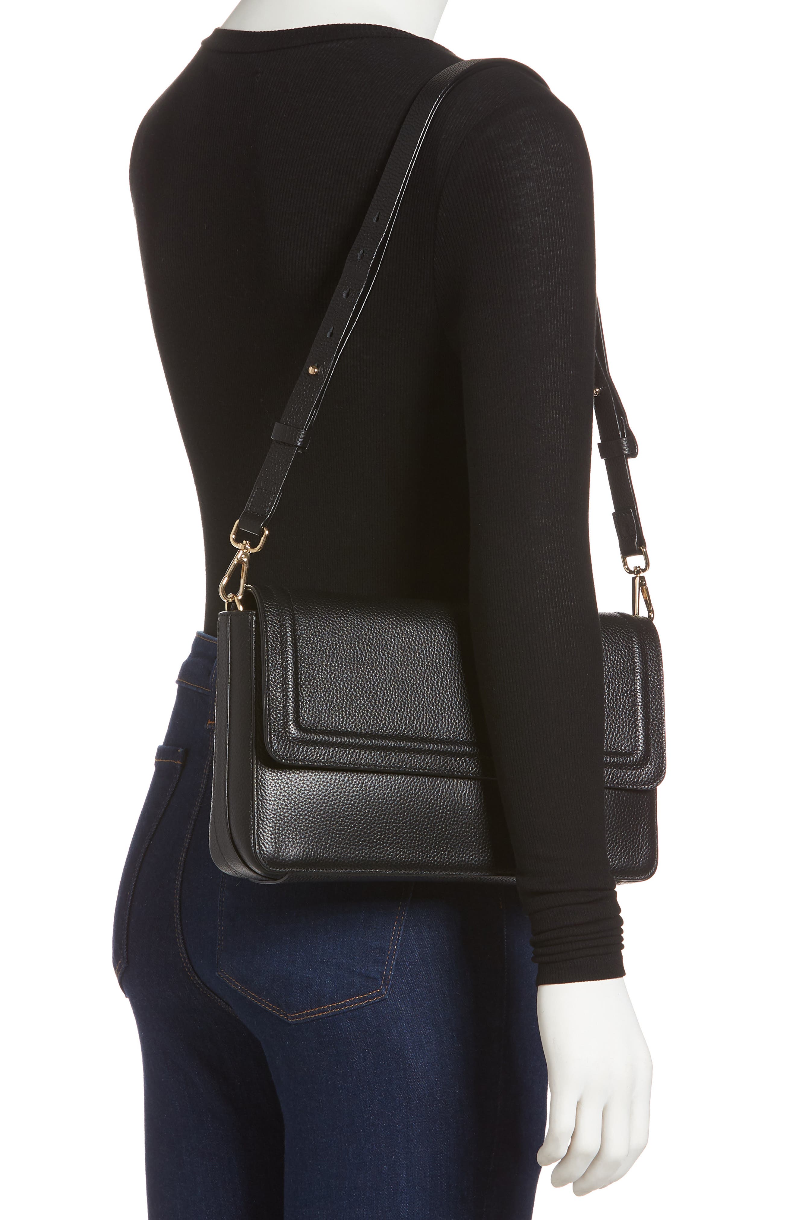 Nordstrom Magnolia Leather Shoulder Bag, Alternate, color, 