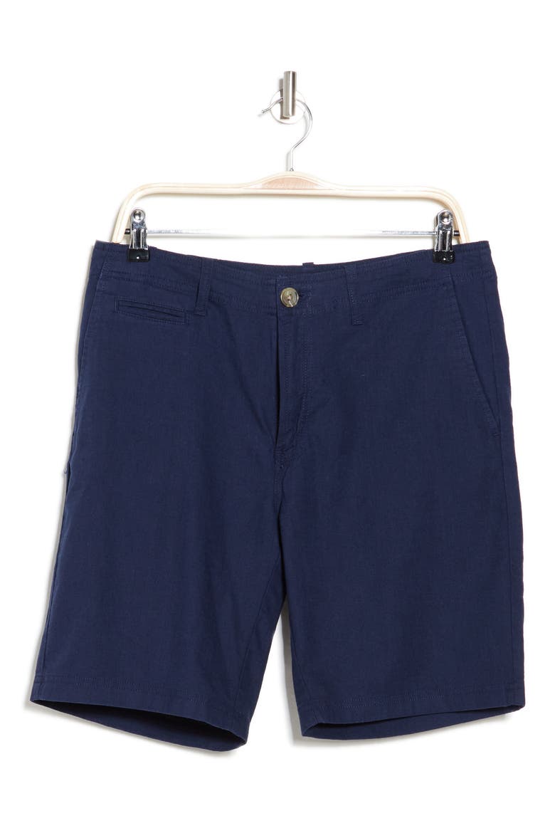 Linen & Cotton 8-Inch Shorts, Alternate, color, NAVY MARITIME