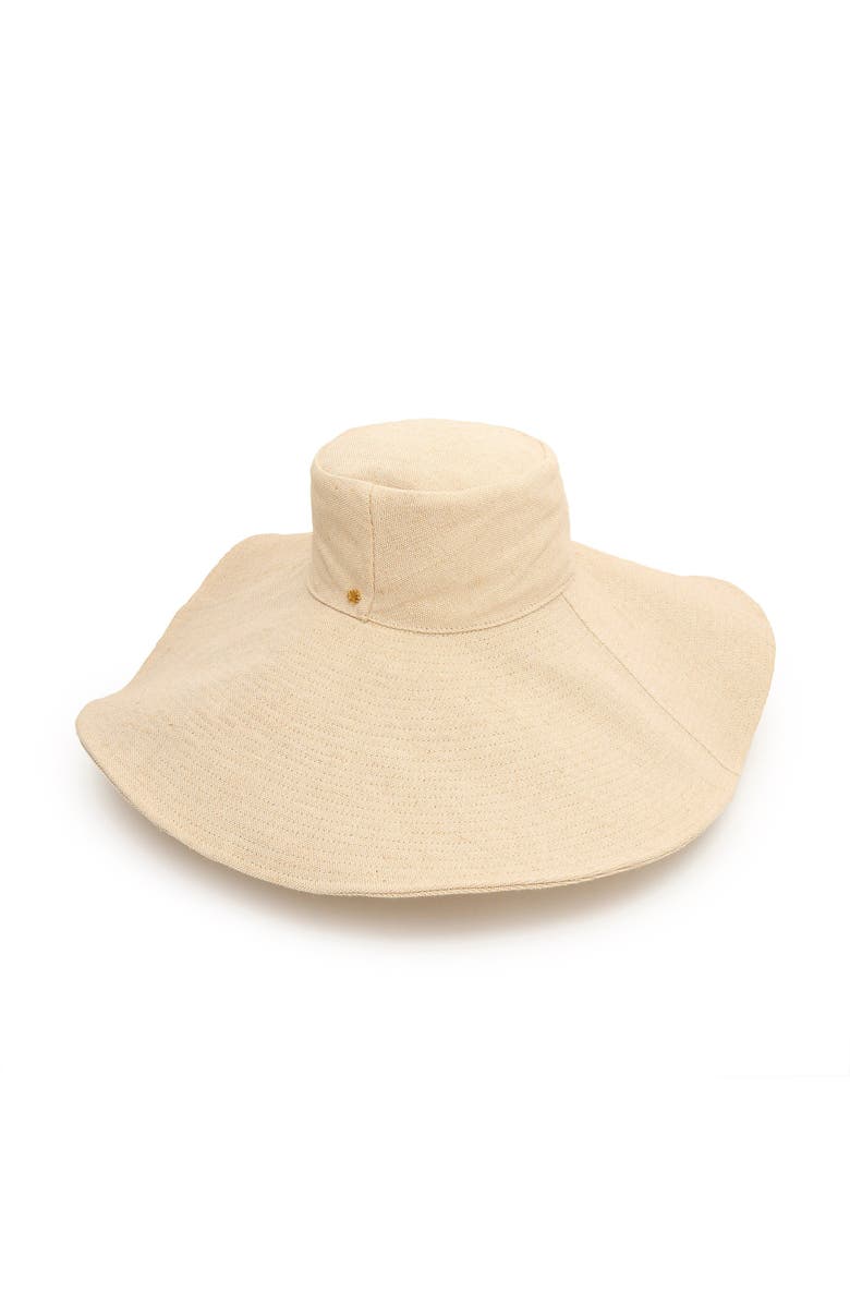 Lele Sadoughi Samantha Canvas Beach Hat, Main, color, Khaki