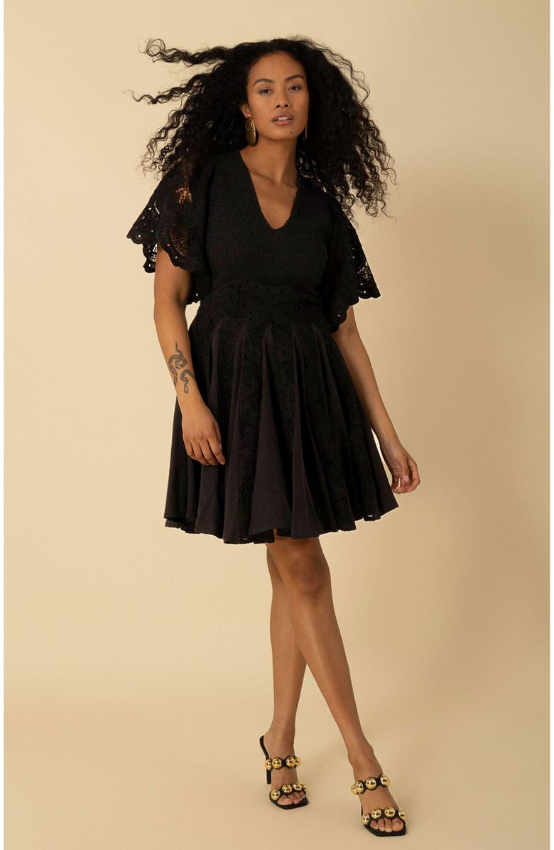 Hale Bob Journi Eyelet Dress, Main, color, 