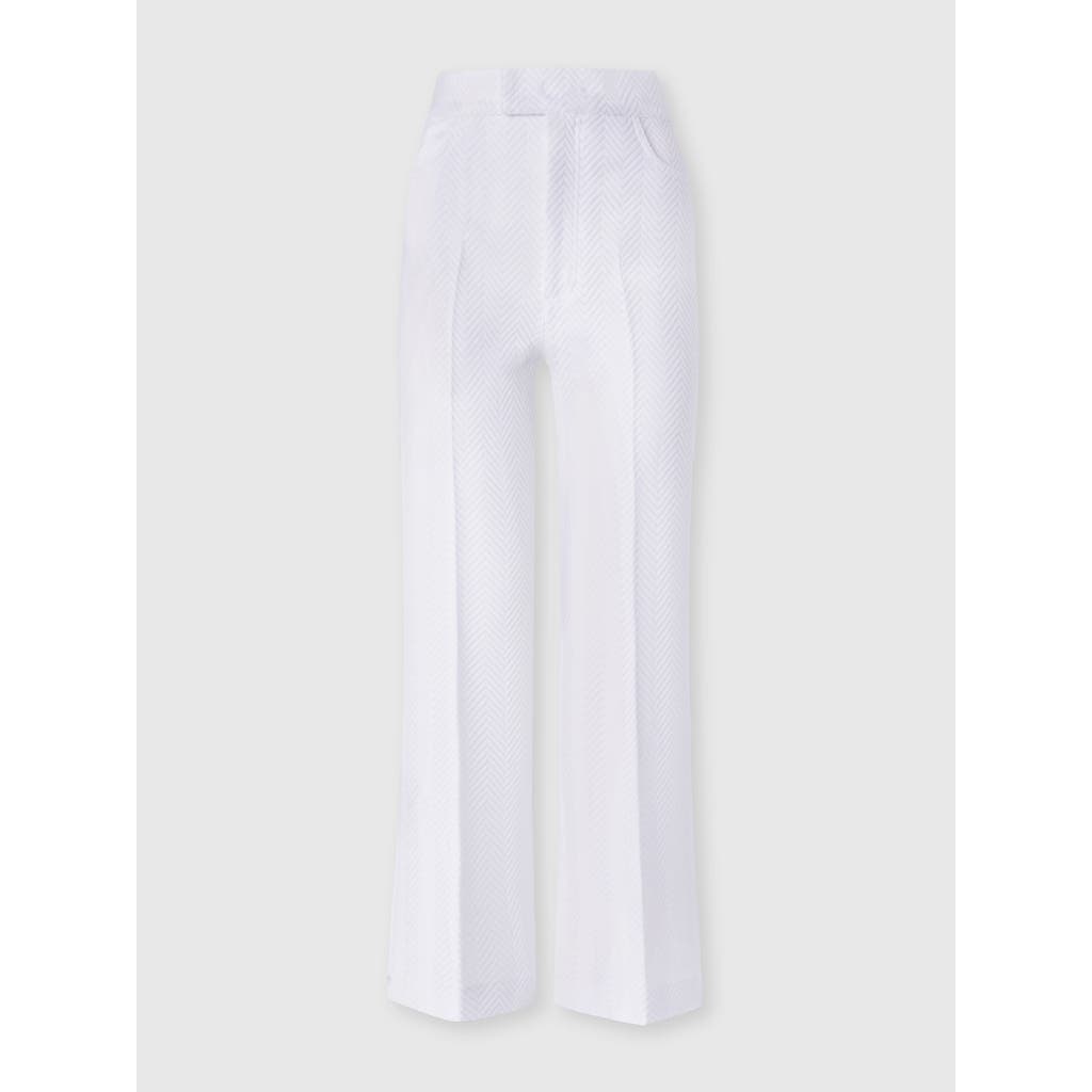 Missoni Tailored Pants With Zigzag Pattern In White