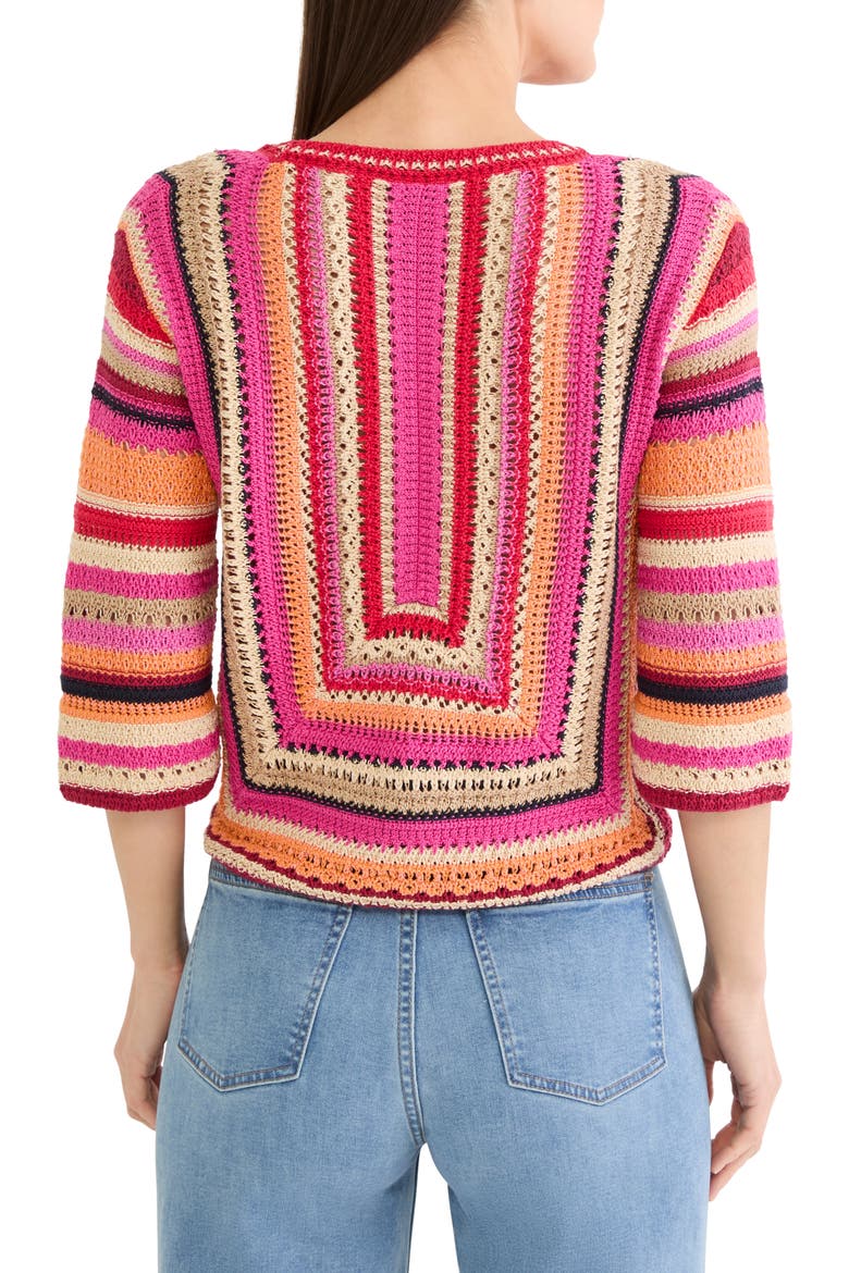 Pastiche Mix Stitch Sweater, Alternate, color, PINK MULTI