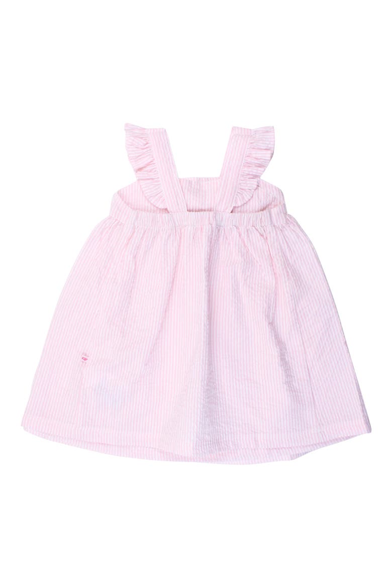 Bow Front Seersucker Pinafore Dress, Alternate, color, PINK
