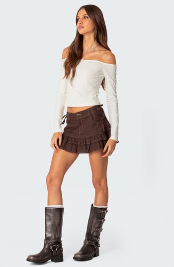 Rosanne Off the Shoulder Long Sleeve Top