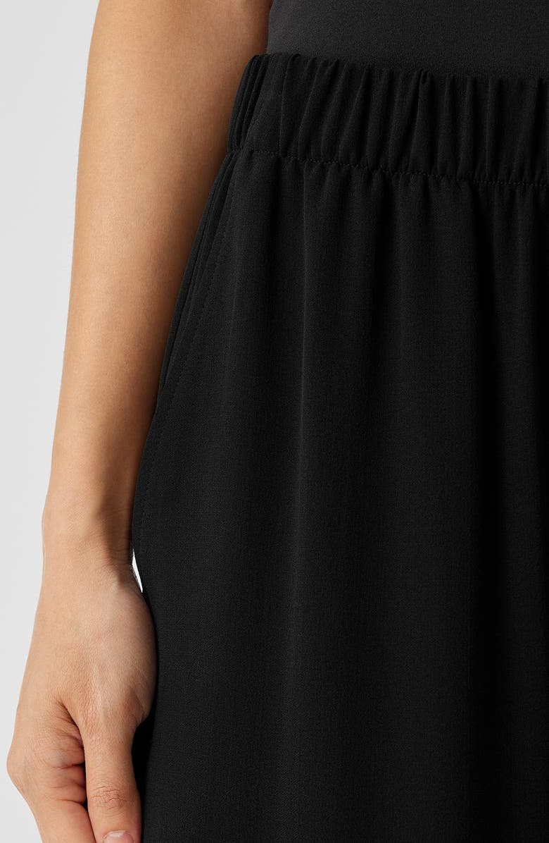 Eileen Fisher Silk Crepe Georgette Ankle Wide Leg Pants, Alternate, color,