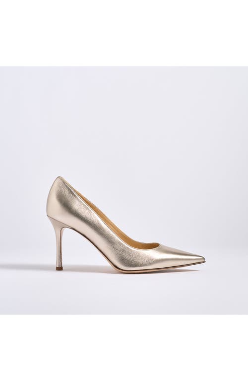 MARION PARKE Classic Pump 85 Leather in Beige/Metallic Gold  product