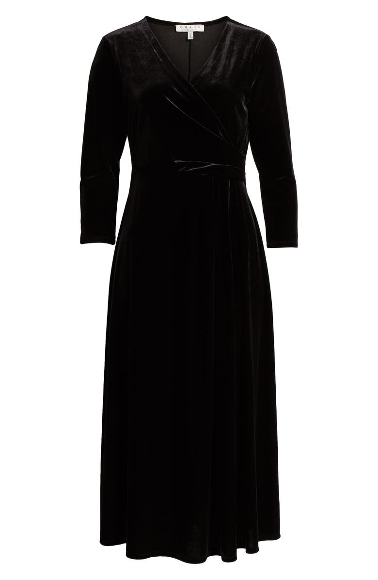 Chaus Velvet Wrap Style Dress, Alternate, color,