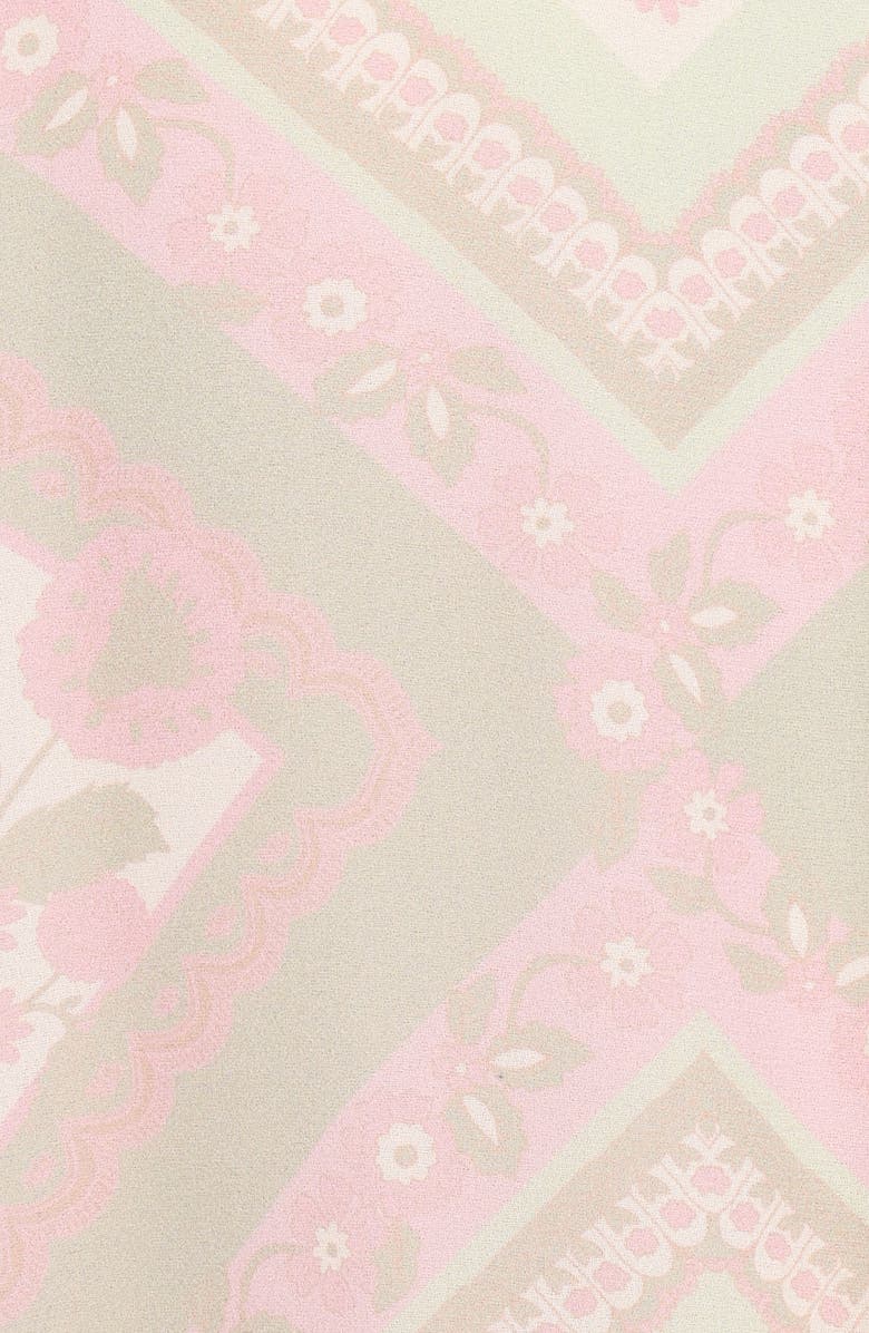 Petal & Pup Hawken Floral Tiered Minidress, Alternate, color, Sage Paisley