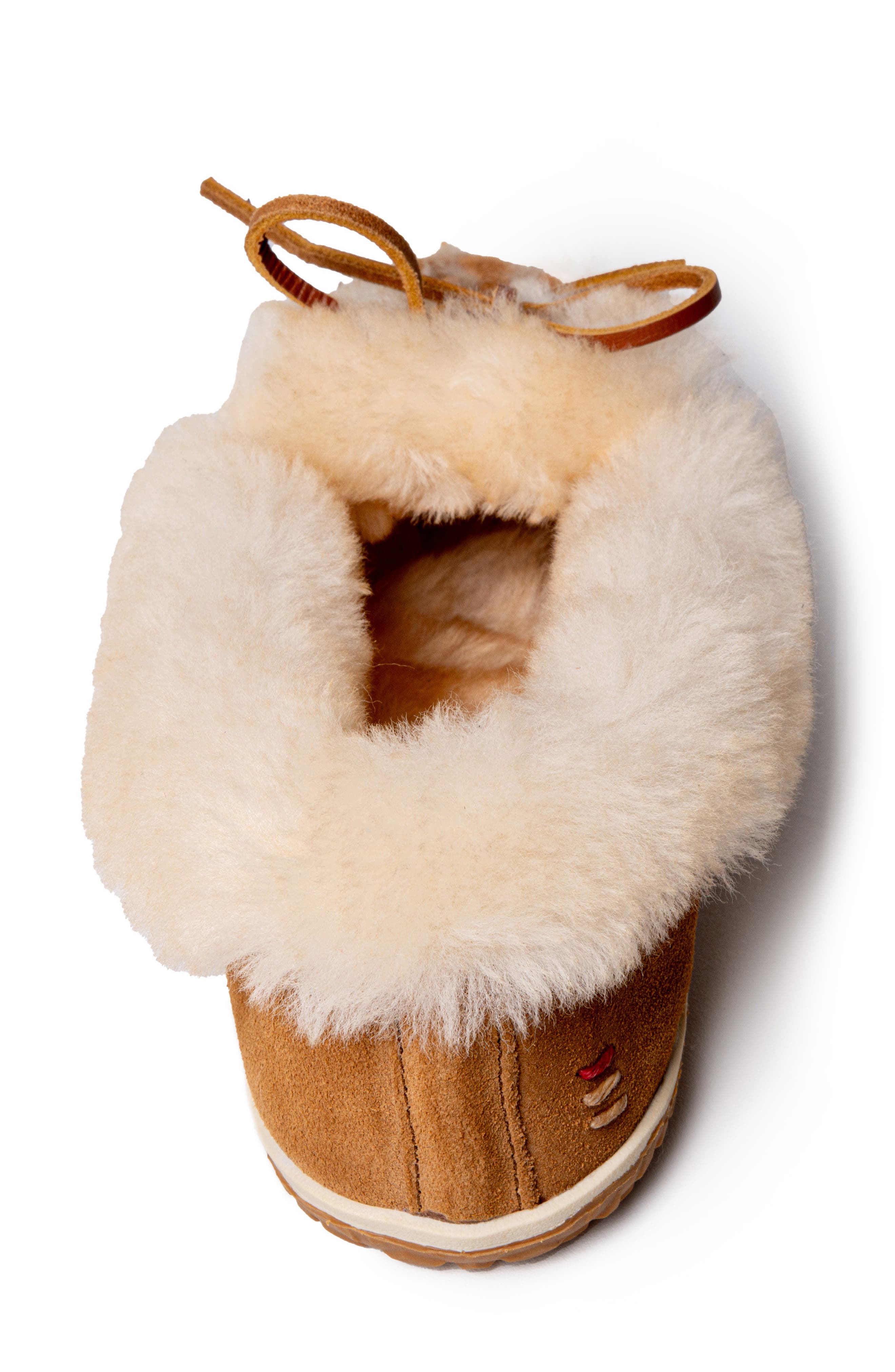Minnetonka Ultimate Genuine Shearling Slipper, Alternate, color, Tan