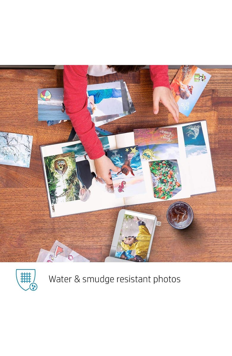 HP Photo Paper and Cartridges Compatible with Sprocket Studio Printers, Alternate, color, White