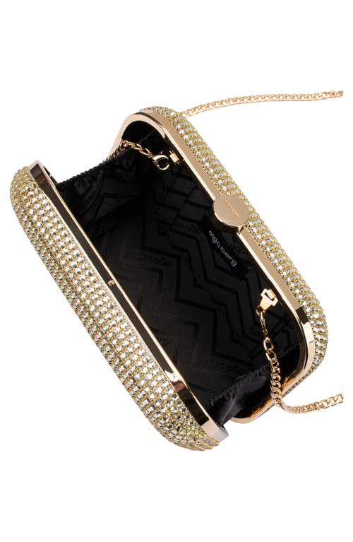 Olga Berg Rae Crystal Frame Clutch In Neutral