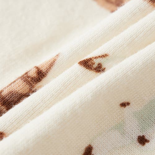 Milkbarn Organic Cotton Zipper Pajama In White