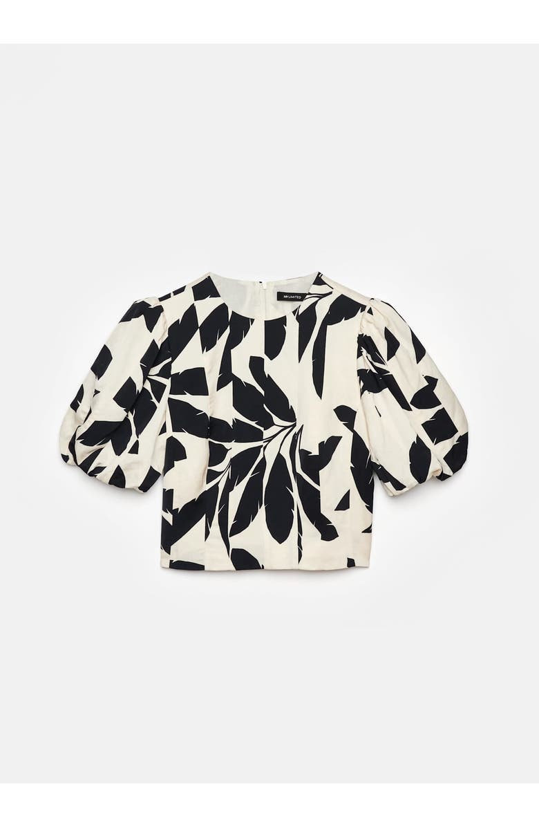 MINT VELVET Neutral Palm Print Top, Alternate, color, Neutral