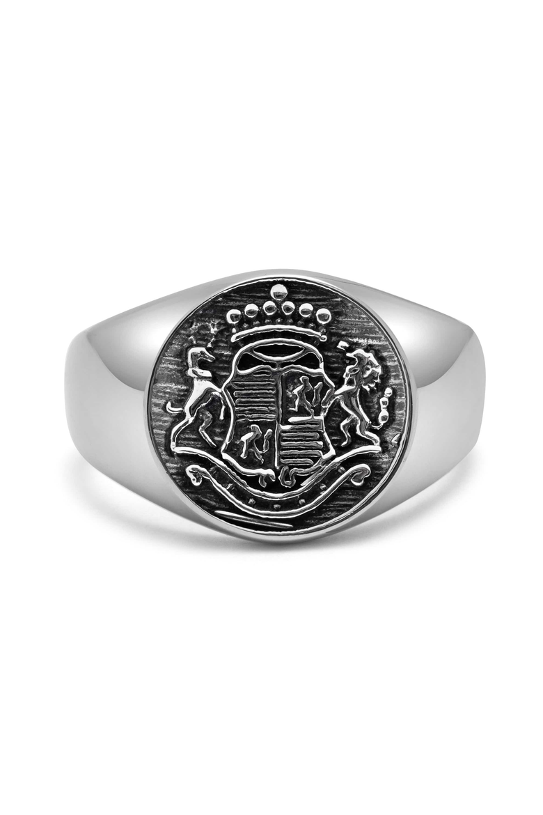 Crest Ring, Main, color, Silver