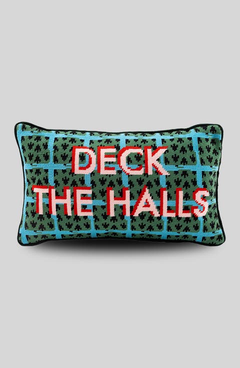 Deck the Halls Needlepoint Pillow