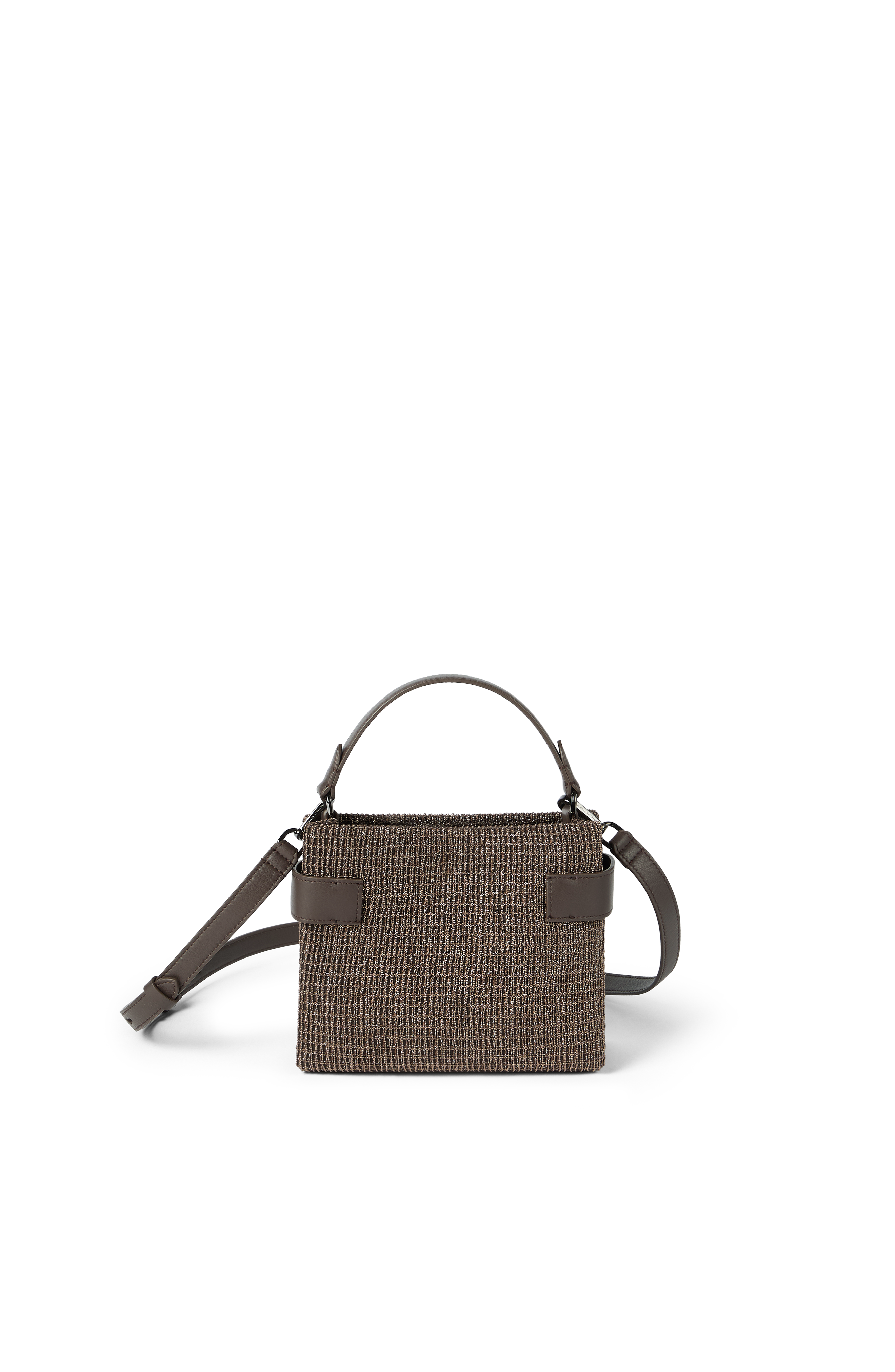 Brunello Cucinelli Small Top-Handle Essence bag, Main, color, Brown