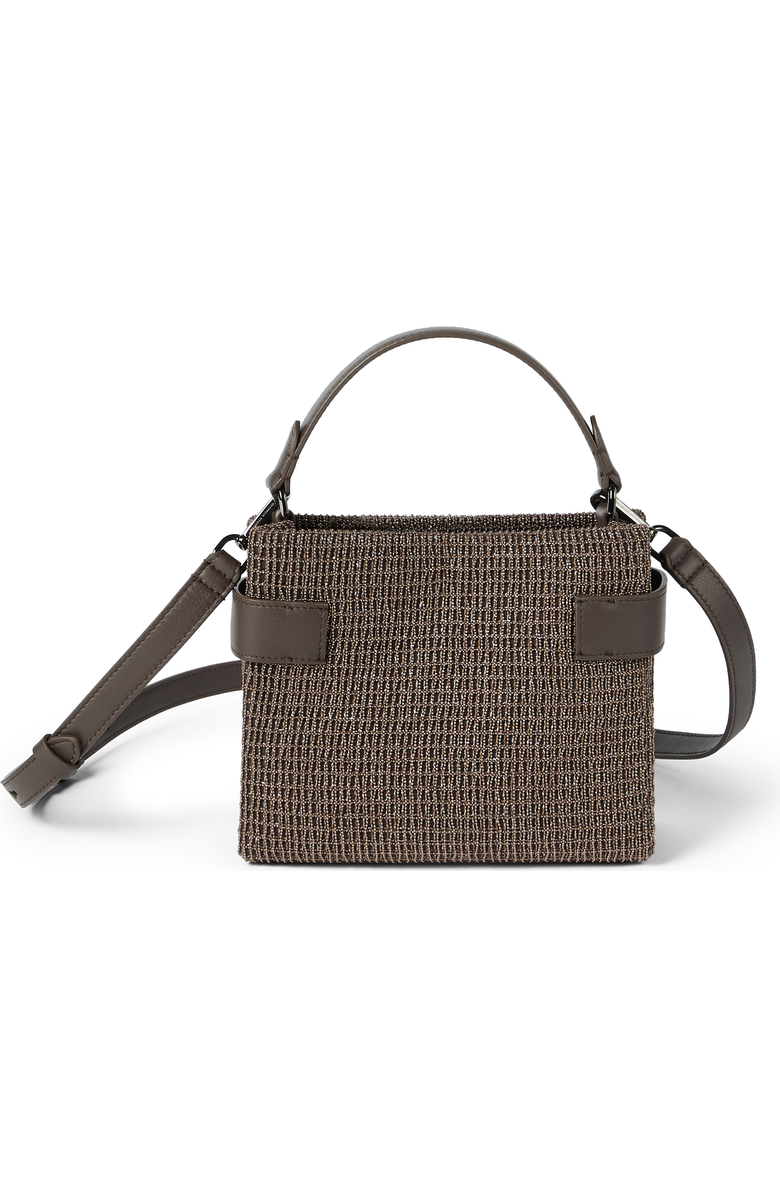 Brunello Cucinelli Small Top-Handle Essence bag, Main, color, Brown