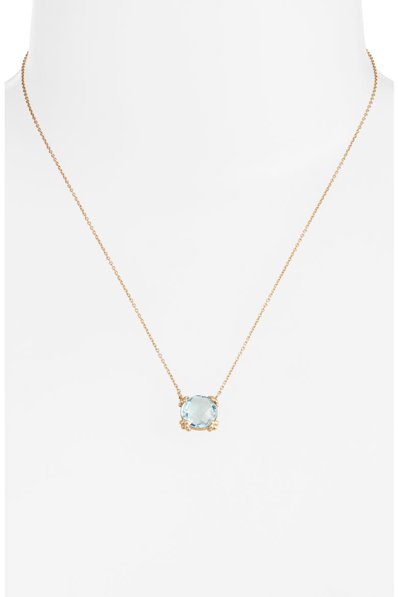 Dew Drop Cluster Pendant Necklace, Alternate, color, BLUE