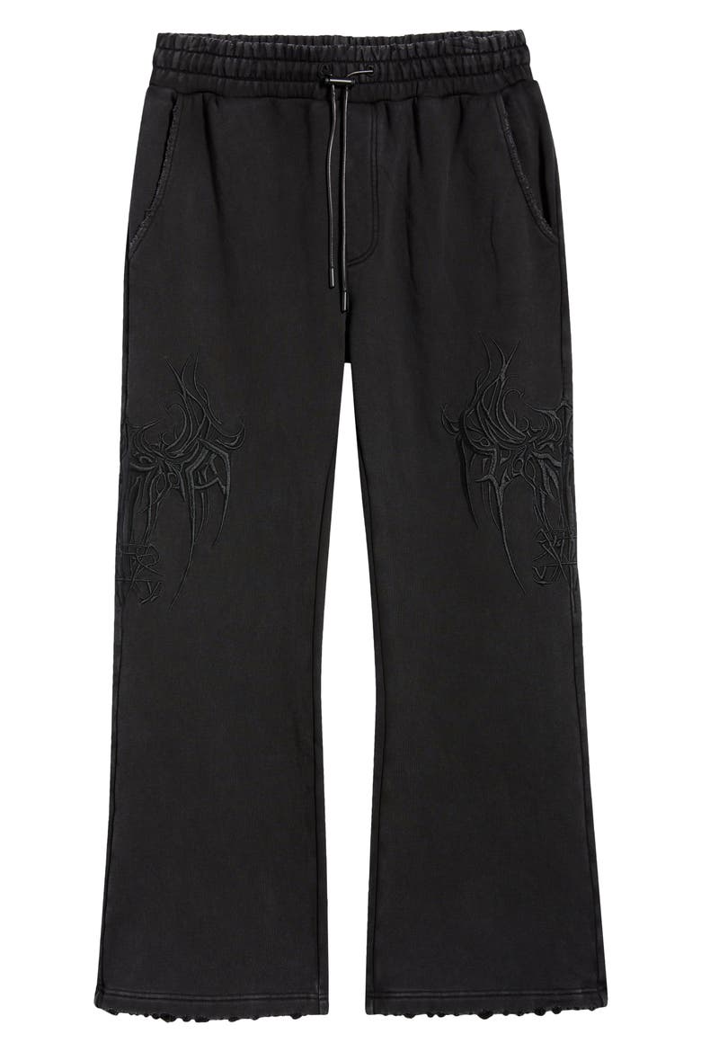 Griffin Cyber Sigilism Flare Sweatpants, Alternate, color, BLACK CYBER SIGILISM
